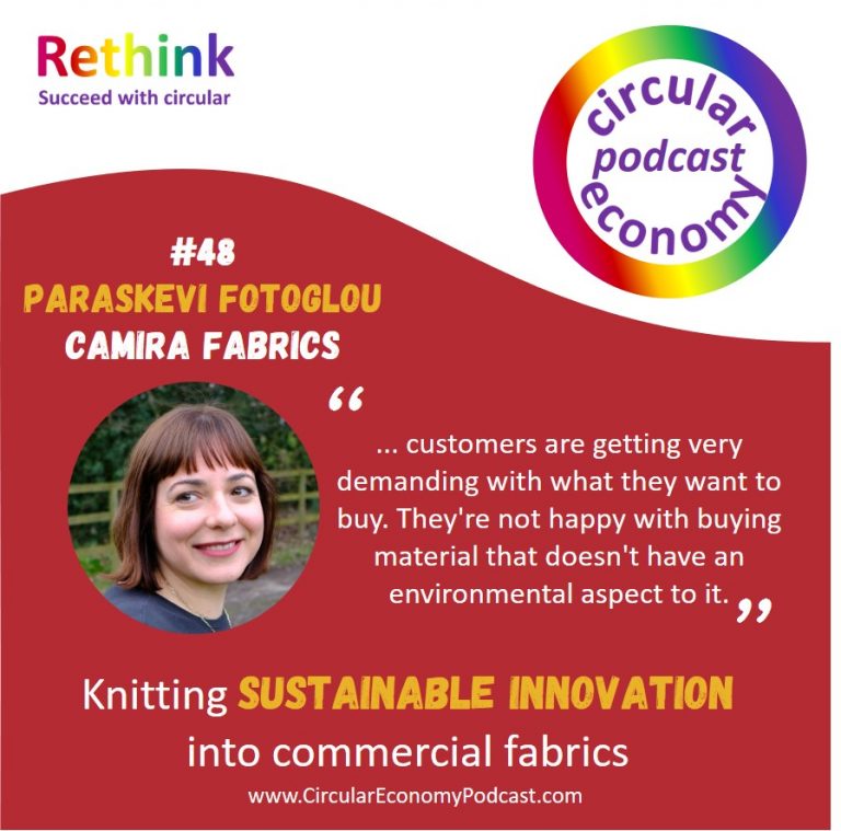 Circular Economy Podcast - Episode 48 Paraskevi Fotoglou of Camira Fabrics