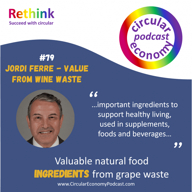 Circular Economy Podcast - Ep 79 Jordi Ferre – creating value from wine waste