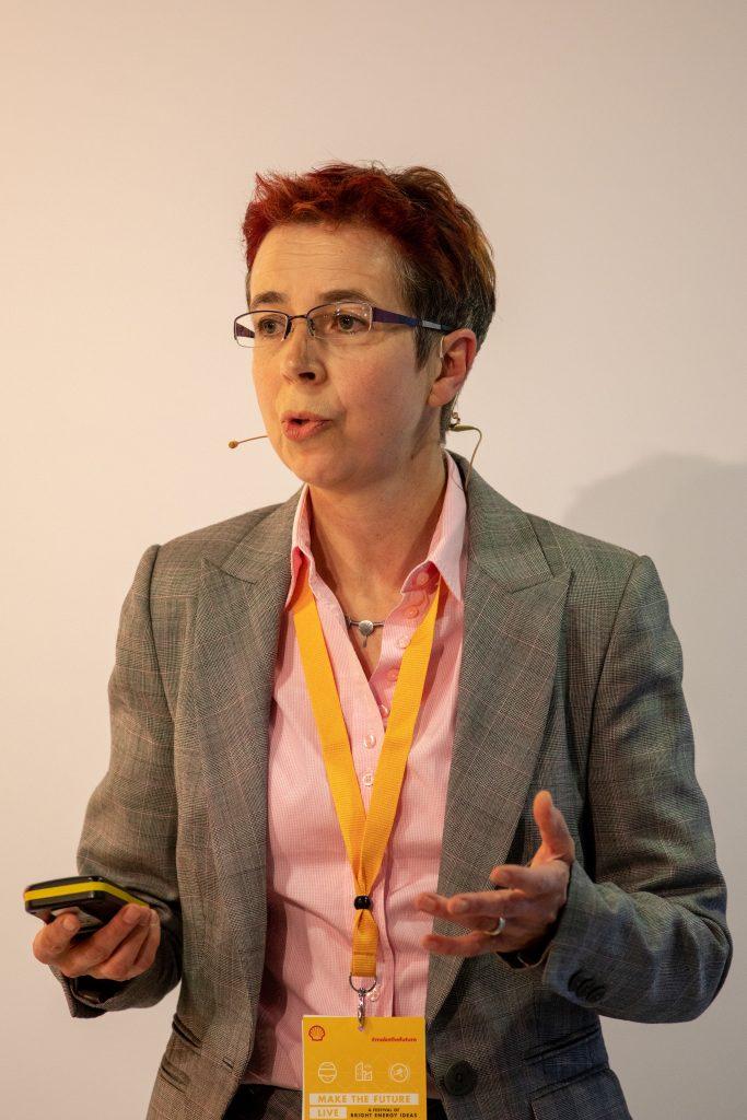 Catherine Weetman speaking at Shell, London